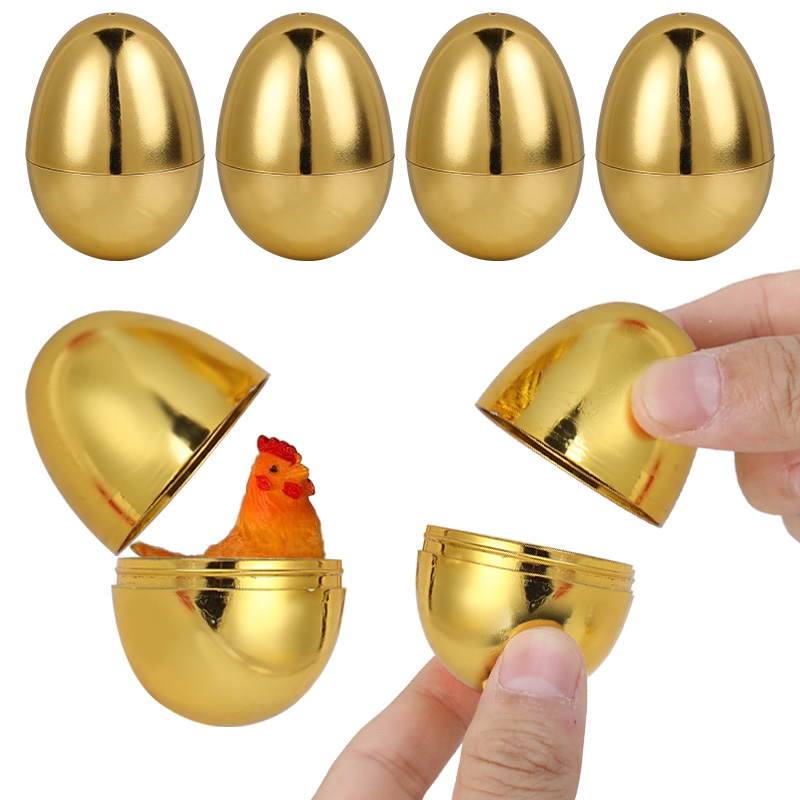 Party Games Easter Egg - 6PCS Golden Easter Eggs Plastic Gift