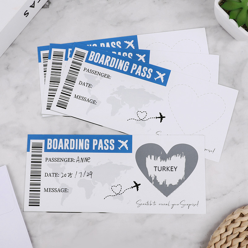 Party Games Game Pass - 1Set Boarding Pass Scratch Off Game