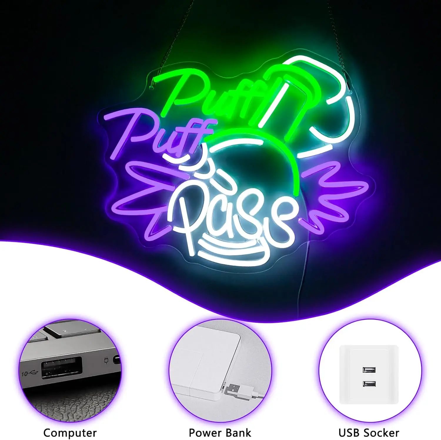 Puff Puff Pass Neon Sign Dimma - огляд і ціна Party Games Game Pass