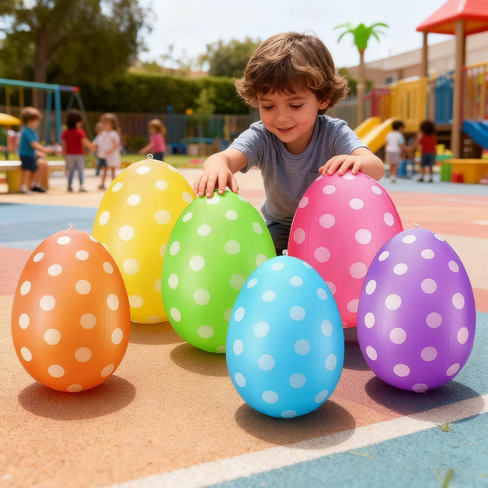 Inflatable Easter Eggs 6Pcs/se - огляд і ціна Party Games Easter Egg