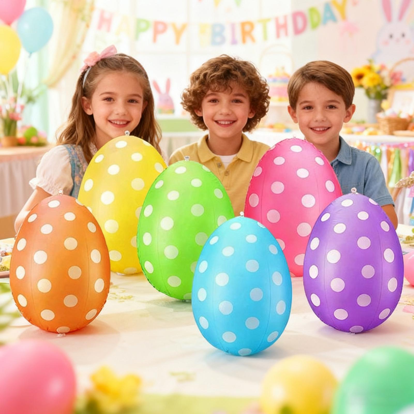 Inflatable Easter Eggs 6Pcs/se - огляд і ціна Party Games Easter Egg