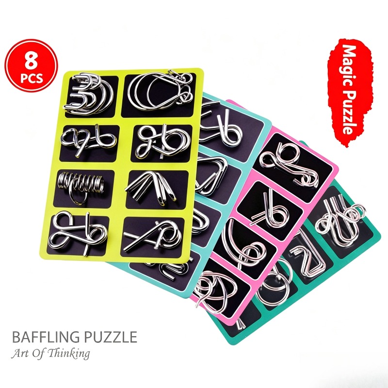 8 Pieces Metal Puzzle Set Clas - огляд і ціна Party Games Quiz