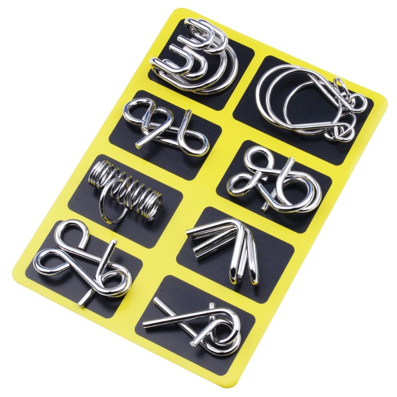 8 Pieces Metal Puzzle Set Clas - огляд і ціна Party Games Quiz