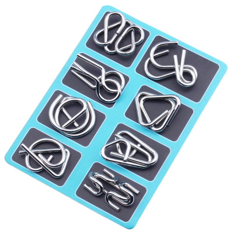 8 Pieces Metal Puzzle Set Clas - огляд і ціна Party Games Quiz