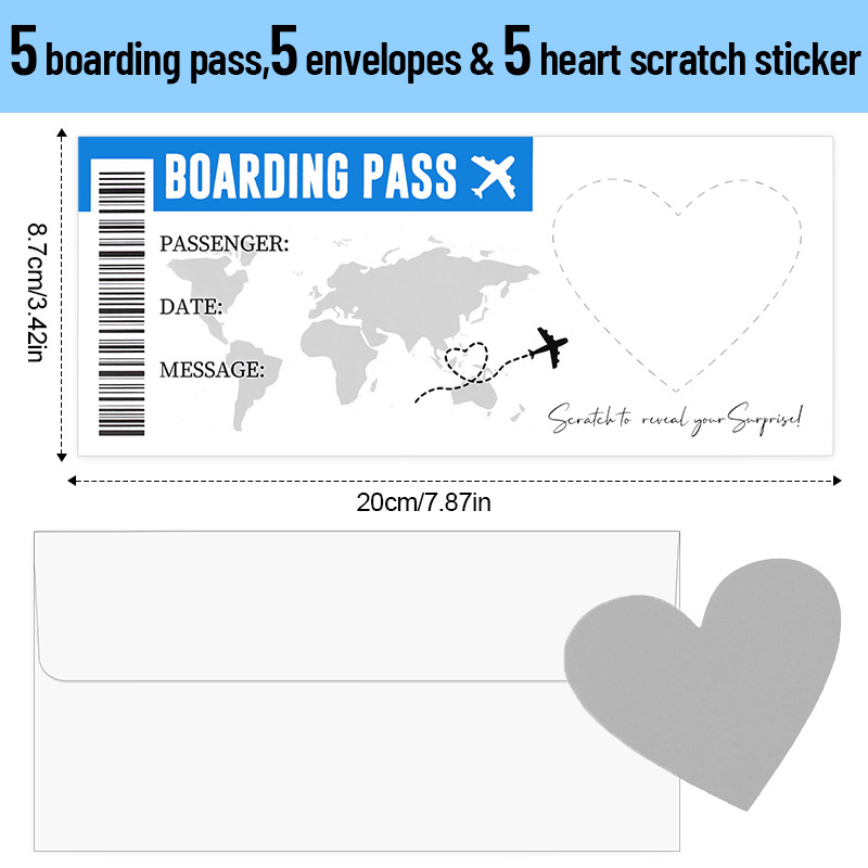 1Set Boarding Pass Scratch Off - огляд і ціна Party Games Game Pass