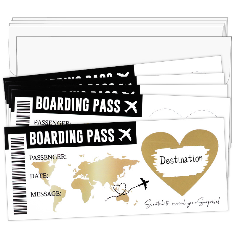 1Set Boarding Pass Scratch Off - огляд і ціна Party Games Game Pass
