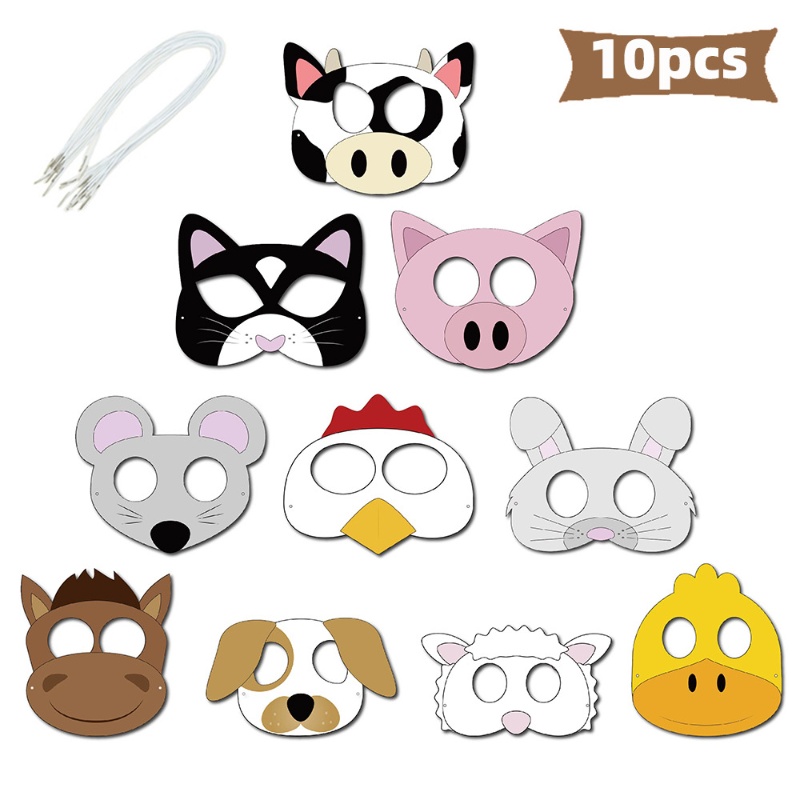 10PCS Farm Theme Cartoon Anima - огляд і ціна Party Games No Supplies