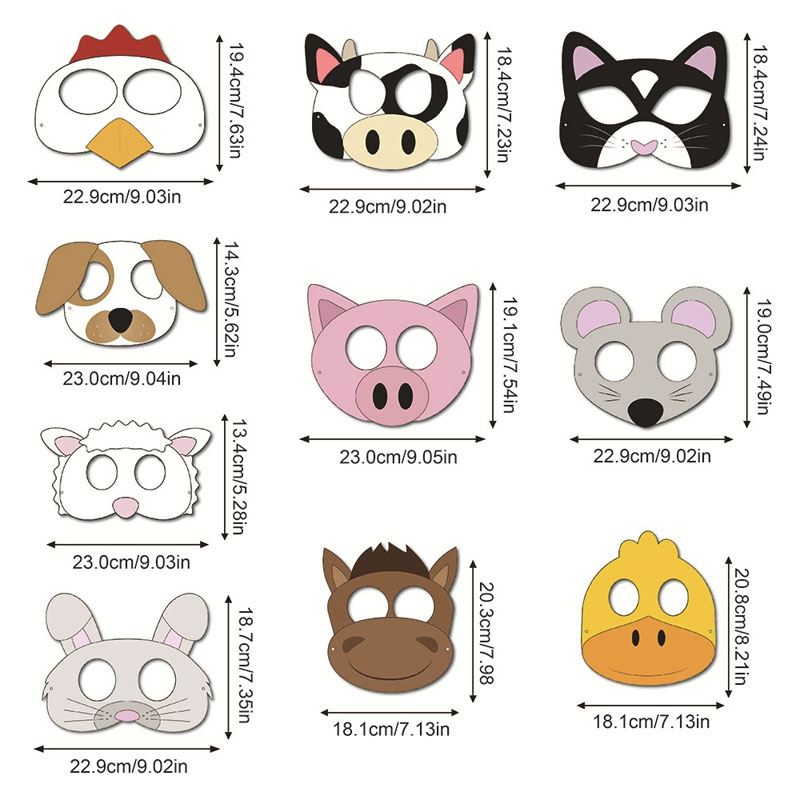 10PCS Farm Theme Cartoon Anima - огляд і ціна Party Games No Supplies